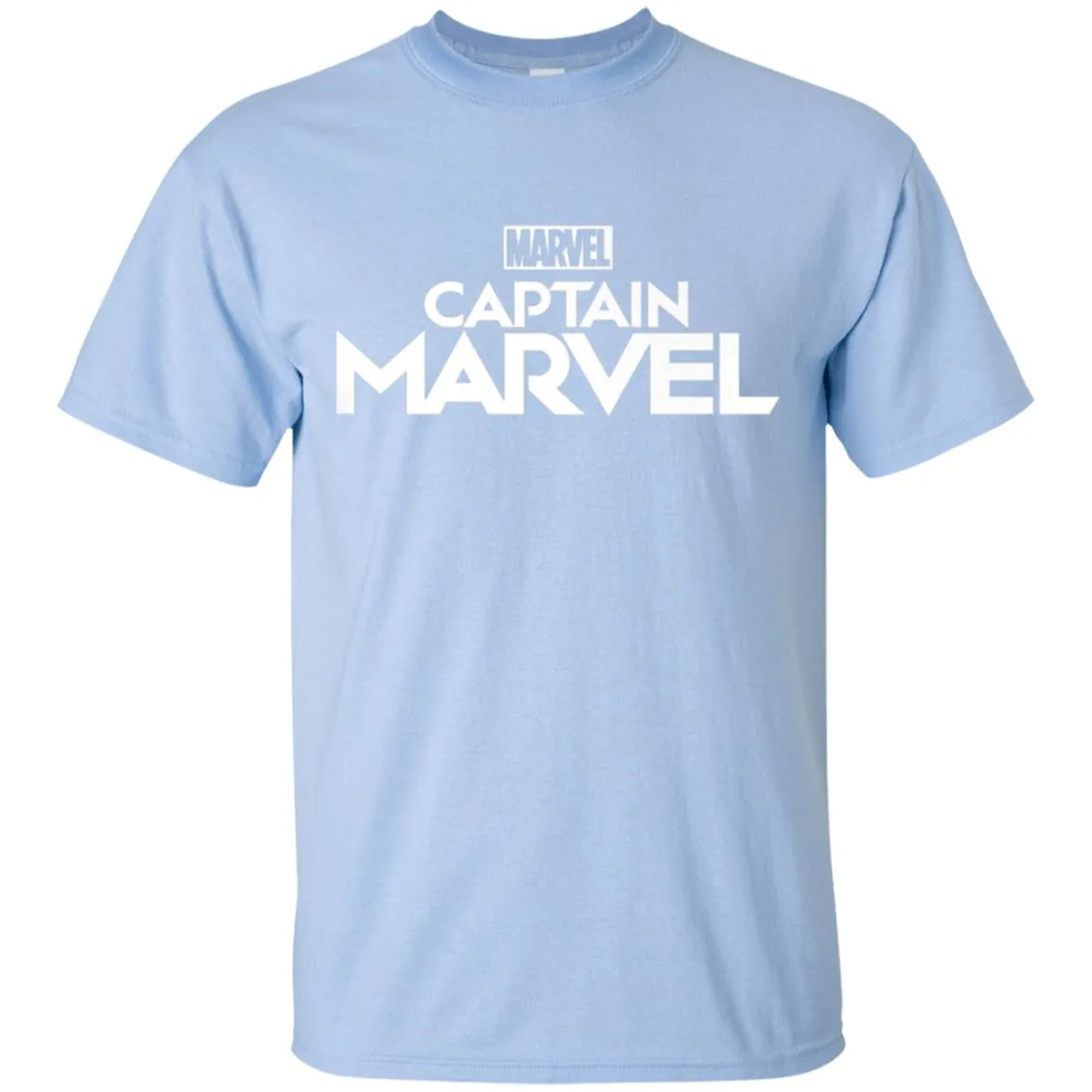 Marvel Captain Marvel Movie Logo White Men Cotton T-Shirt
