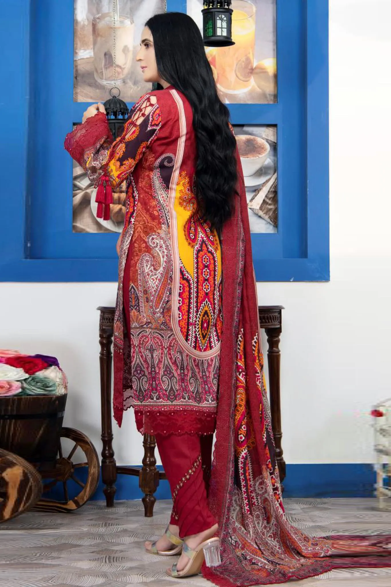 Mashaal by Riaz Arts Unstitched 3 Piece Digital Emb Khaddar Collection'2022-MD-08