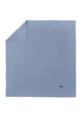 Mayoral Kids Cotton Shawl Blanket 19476 Blue