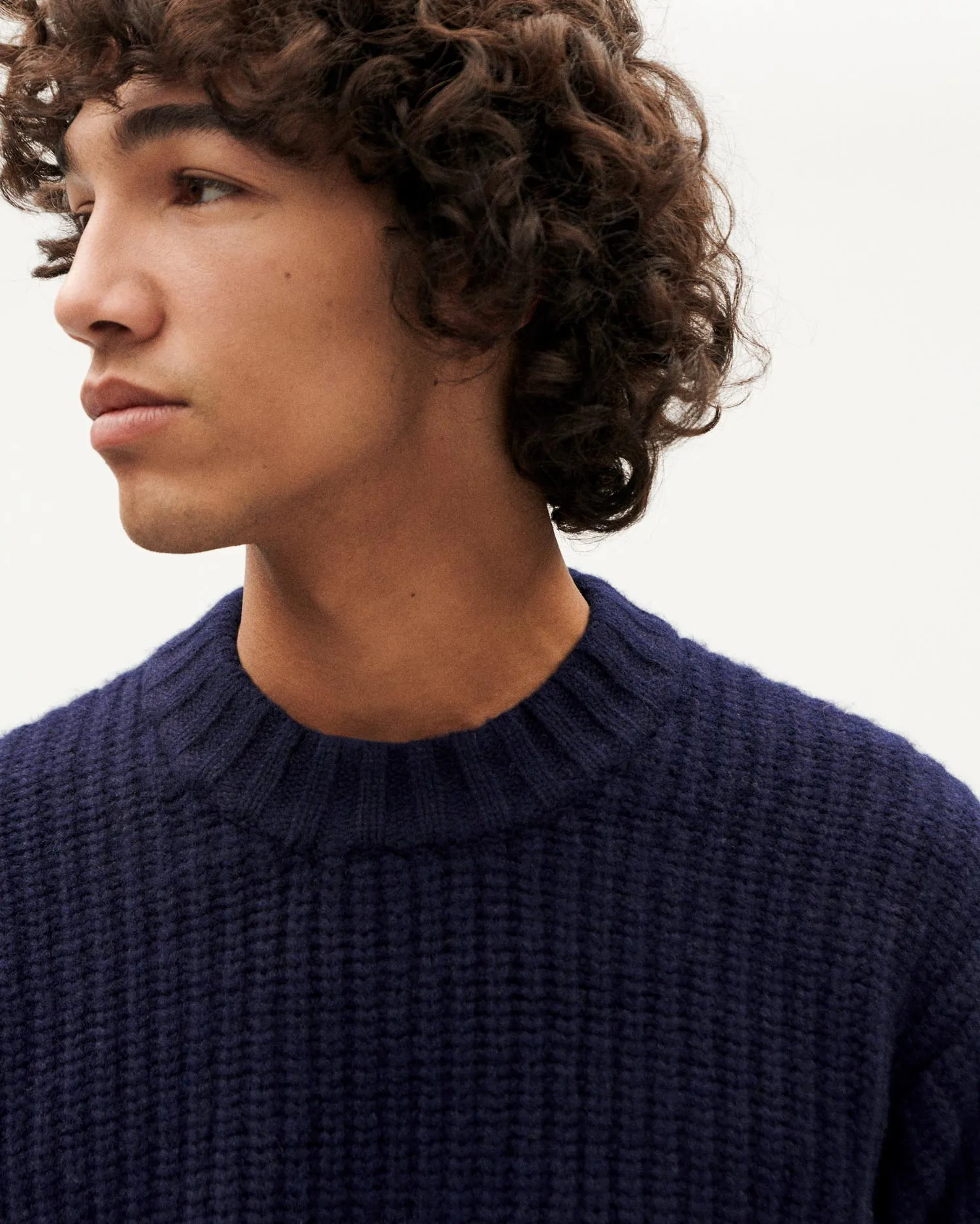 Men's Santos Wool Sweater Dark Blue