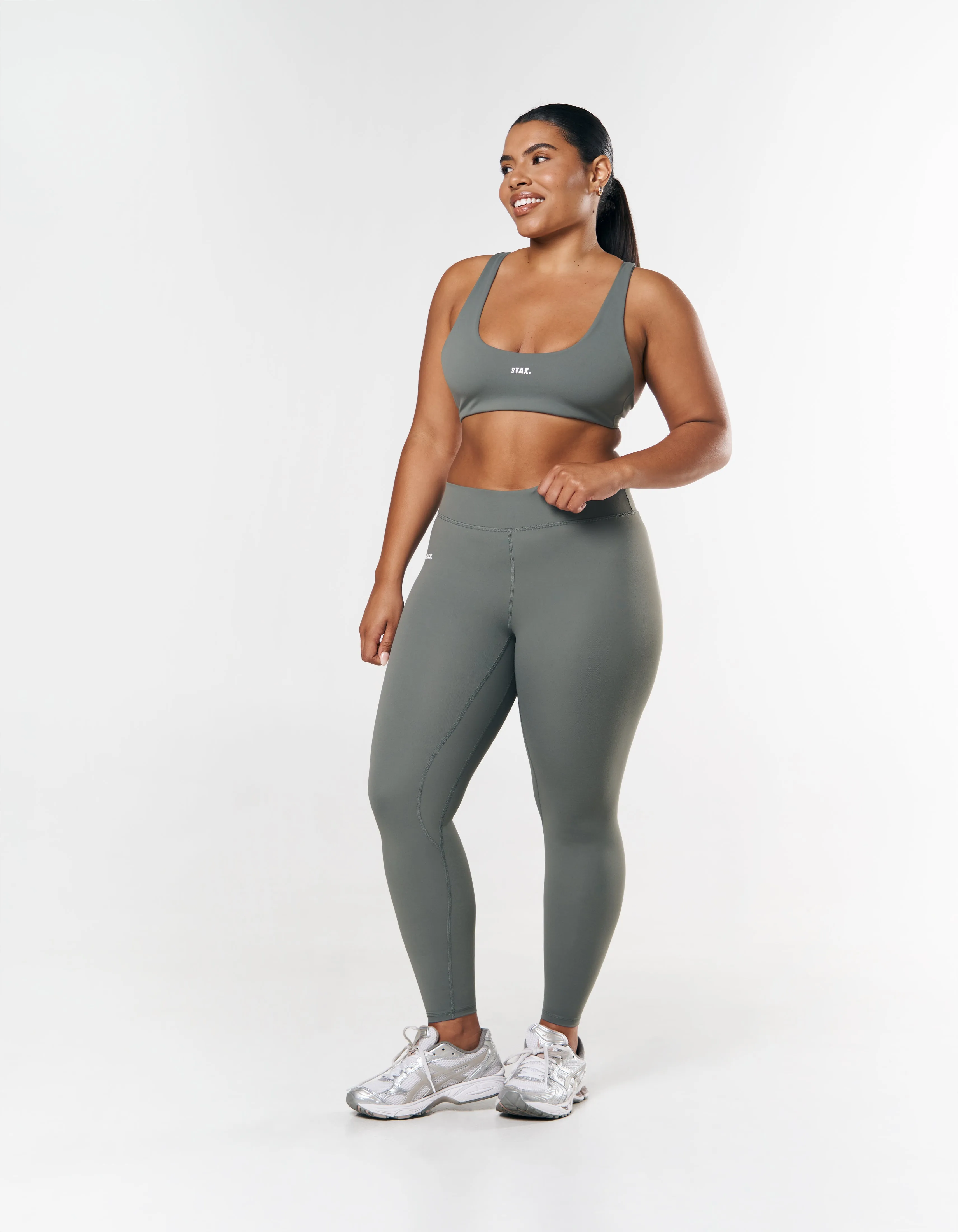 Mid Waist Tights NANDEX ™ - Thyme