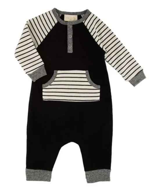 Miki Miette - Bailey Romper in Black/White