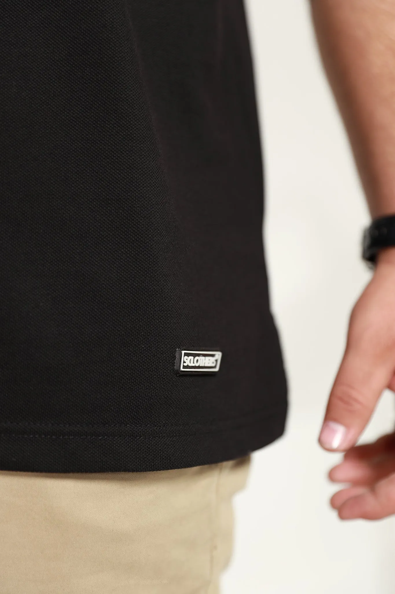 Minimal Black Polo (Plus Size) - P21 - MP0039P