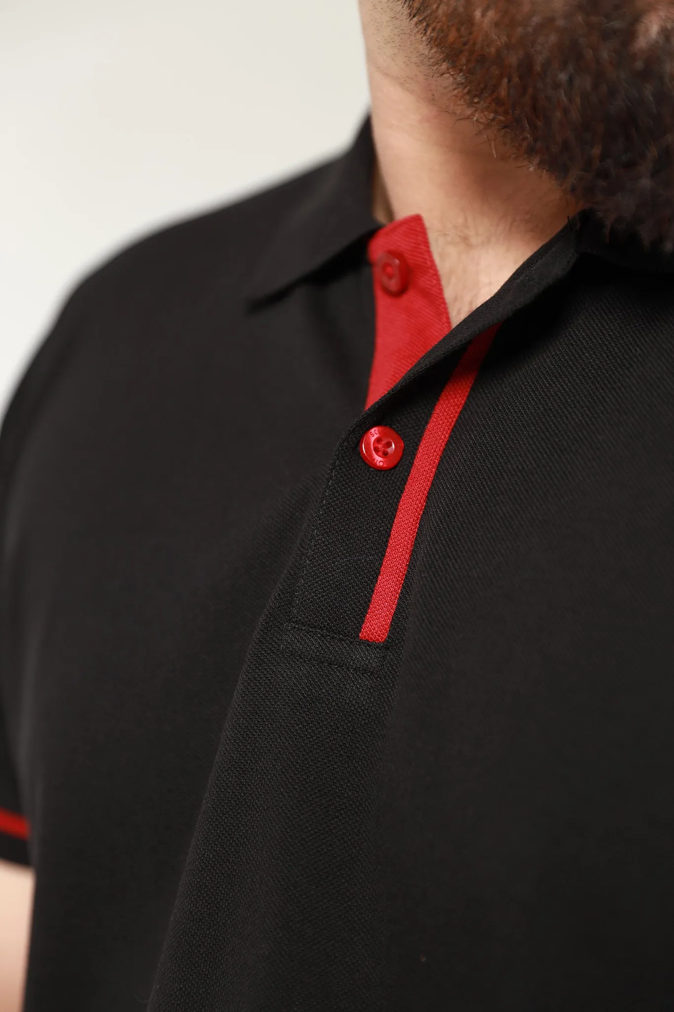 Minimal Black Polo (Plus Size) - P21 - MP0039P