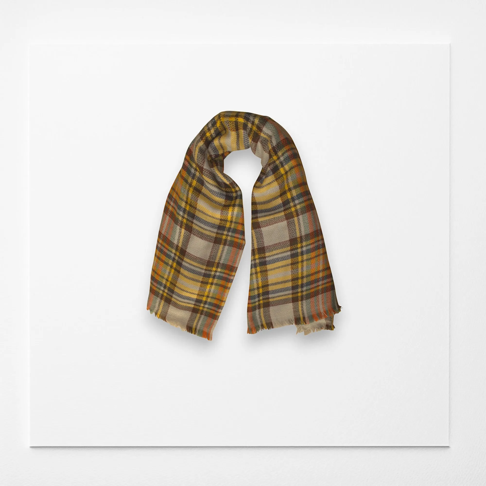 Mustard & Gray Plaid Blanket Scarf/ Bridesmaid Shawl/ Tartan Plaid Scarf/ Oversized Scarf/ Plaid Women's Blanket Scarf/ Women Scarf/ Gifts for Her/ Women Shawl/ Bridesmaid Scarf/ Fall ScarfPlaid Shawl Wrap/ Wedding Shawl/