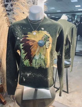 NEW! Eliana's Green Apache Pull Over