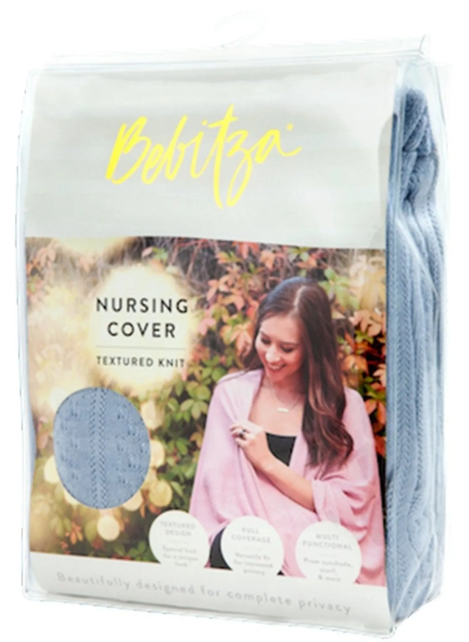 Nursing cover Textured Knit Fabric –Blue