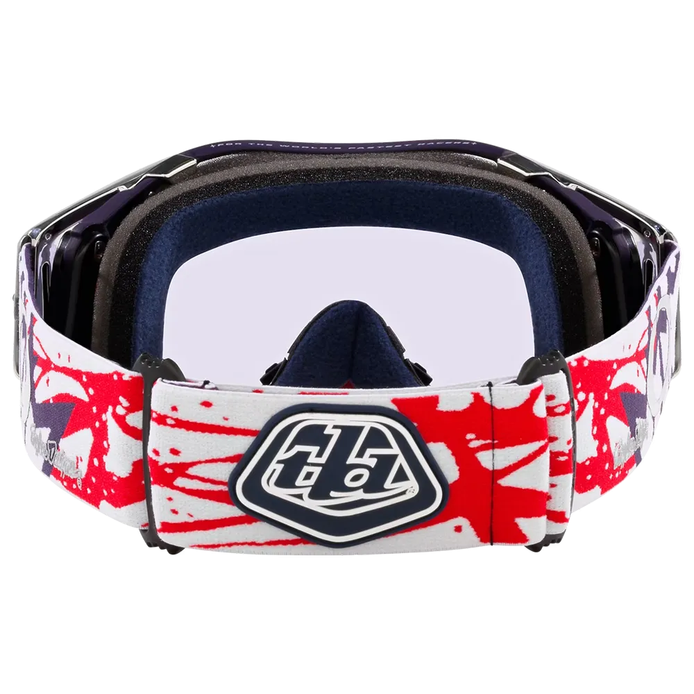 Oakley Airbrake Troy Lee Designs Goggles - Prizm MX Low Light Lens (White/Blue Stars)