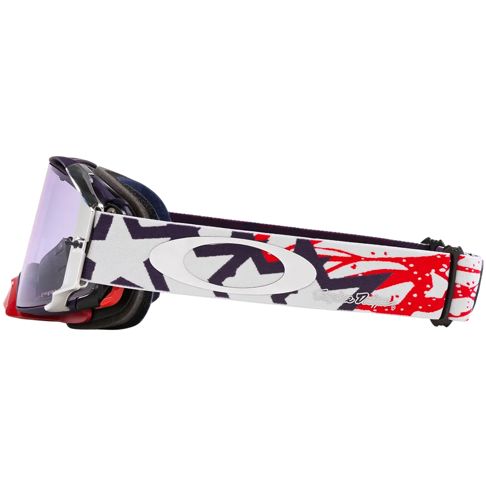 Oakley Airbrake Troy Lee Designs Goggles - Prizm MX Low Light Lens (White/Blue Stars)