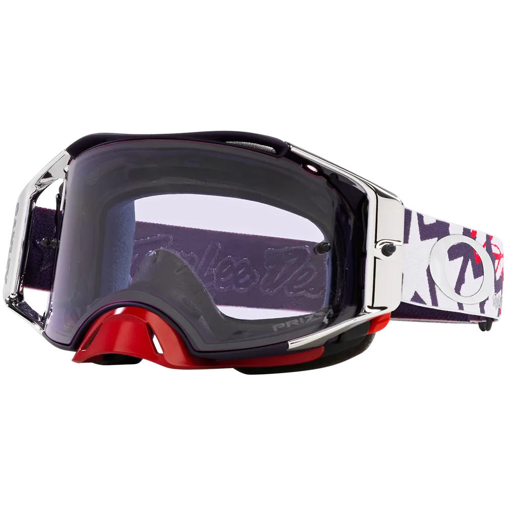 Oakley Airbrake Troy Lee Designs Goggles - Prizm MX Low Light Lens (White/Blue Stars)