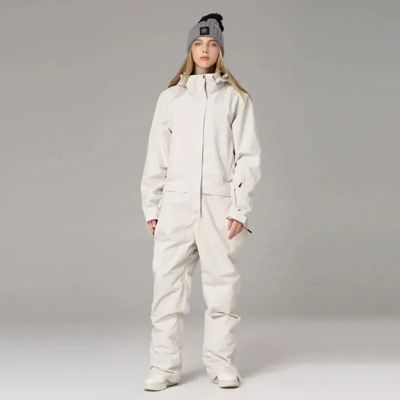 One Piece Couple Snowsuits Onesie Ski Jumpsuits