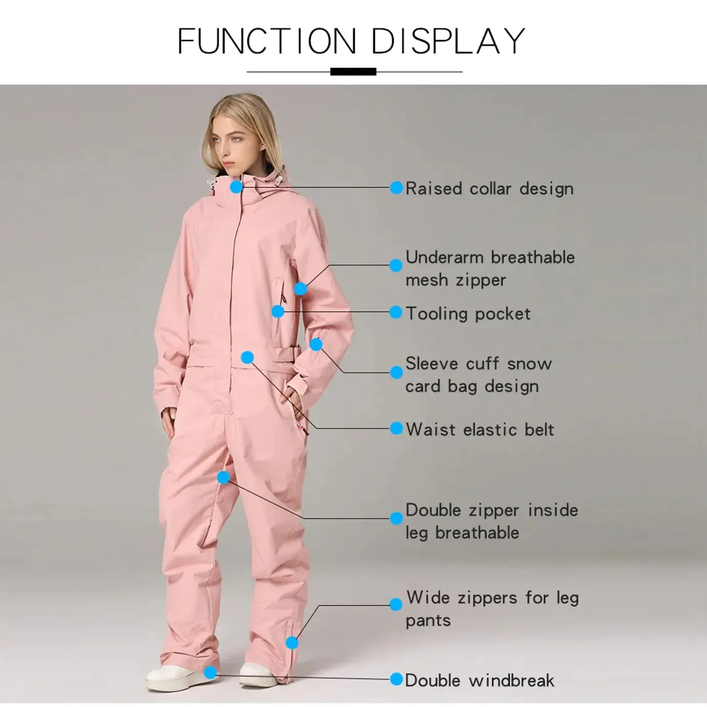 One Piece Couple Snowsuits Onesie Ski Jumpsuits