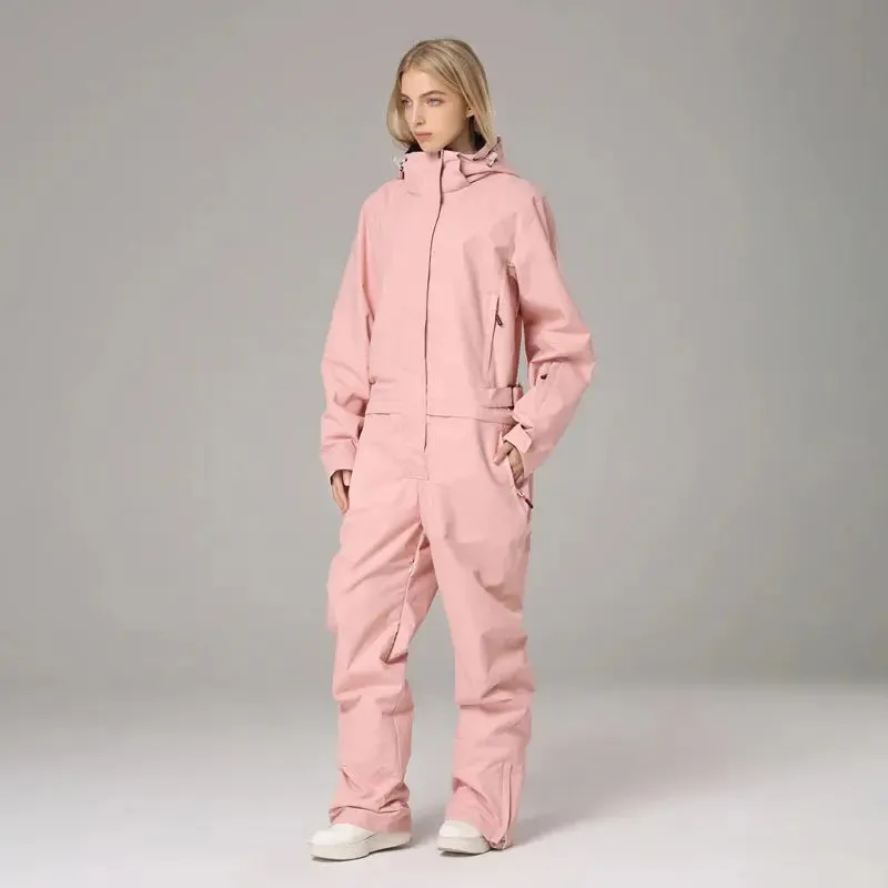 One Piece Couple Snowsuits Onesie Ski Jumpsuits
