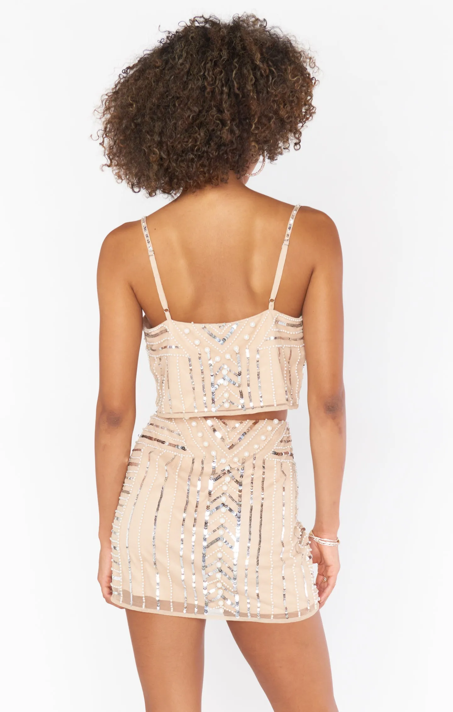 Pearly Top ~ White Pearl Sequins