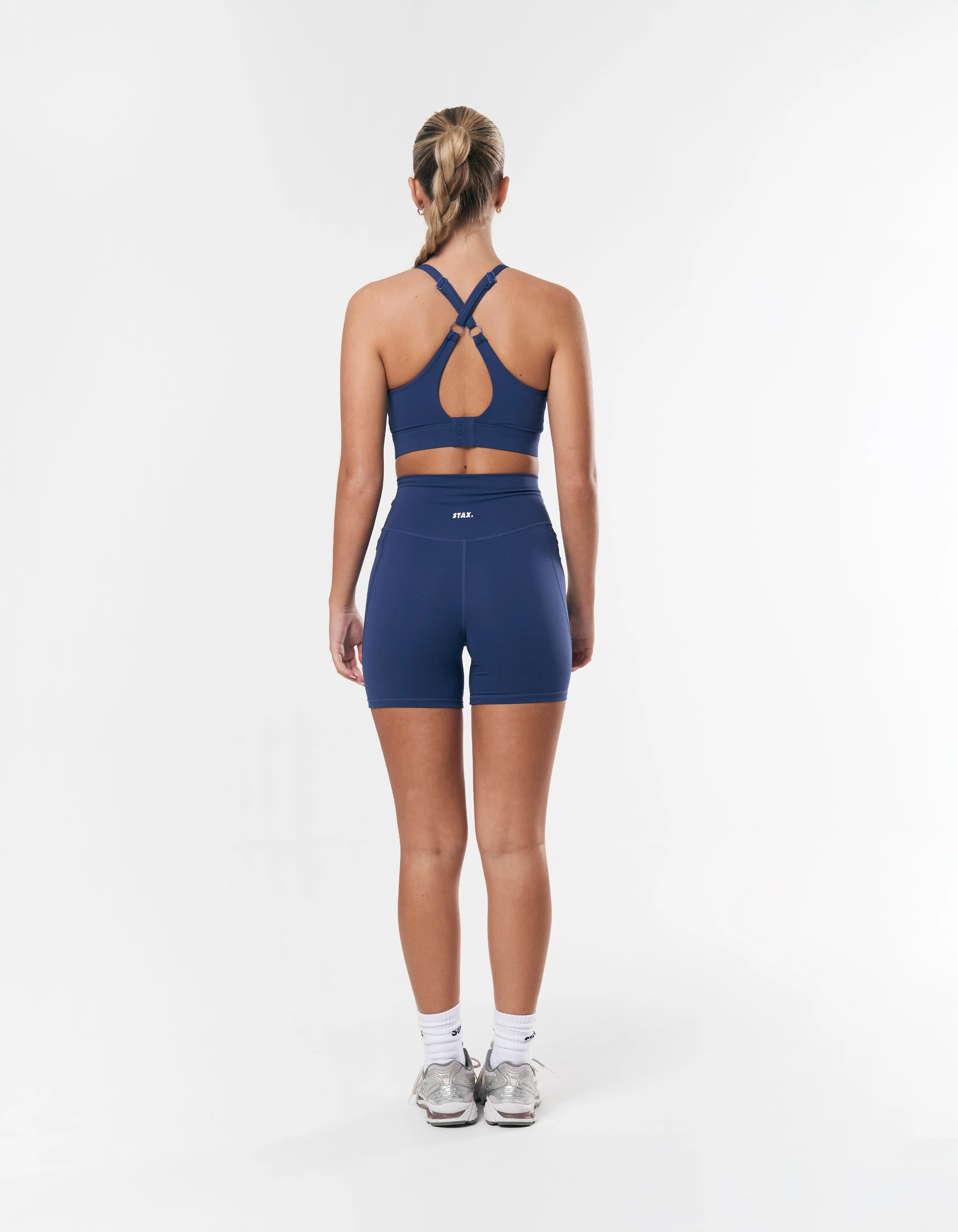 Phone Pocket Midi Bike Shorts NANDEX ™ - Navy