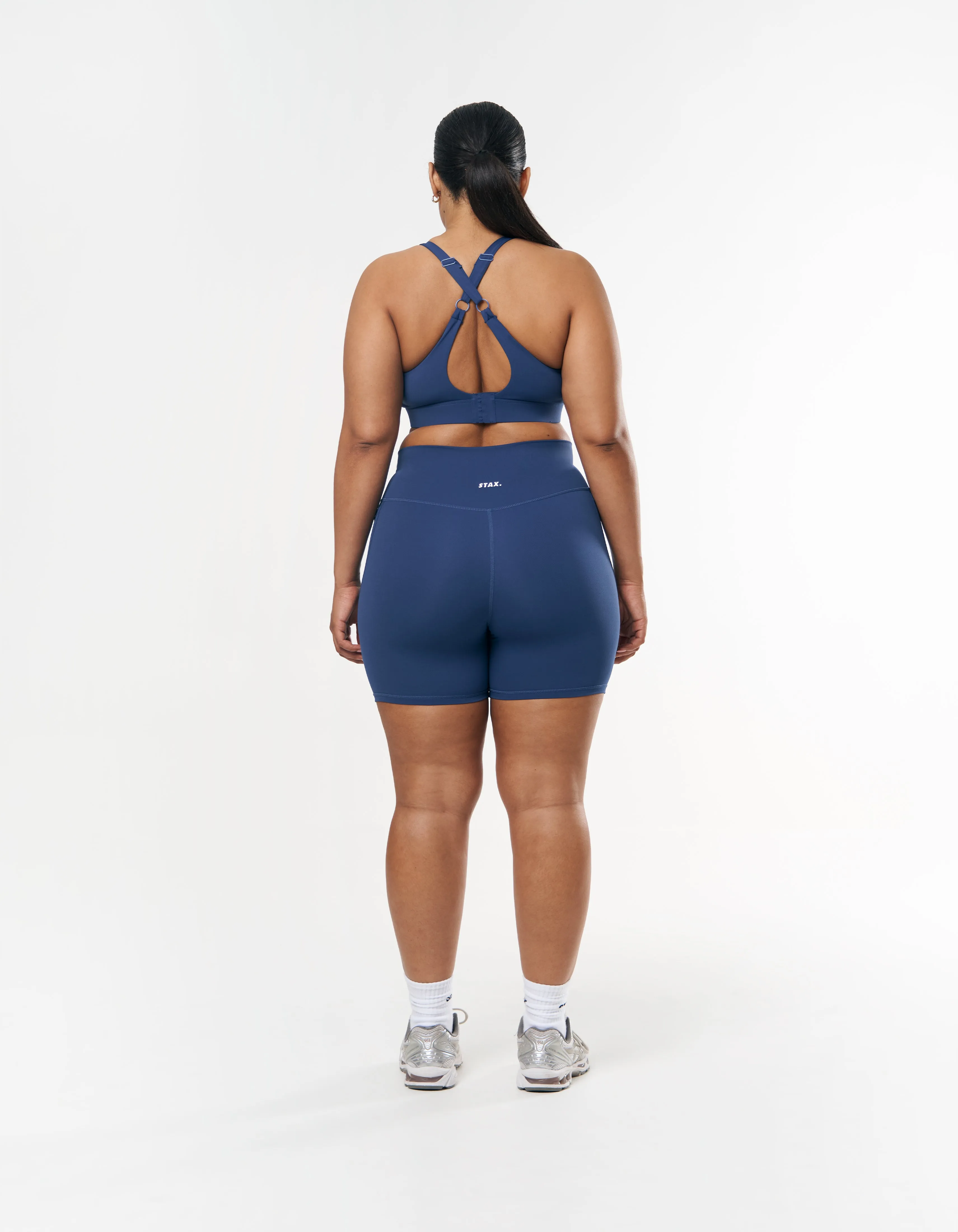Phone Pocket Midi Bike Shorts NANDEX ™ - Navy