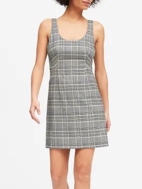 Plaid Mini Dress in Black Plaid