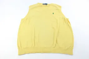 Polo by Ralph Lauren Embroidered Logo Yellow Sweater Vest