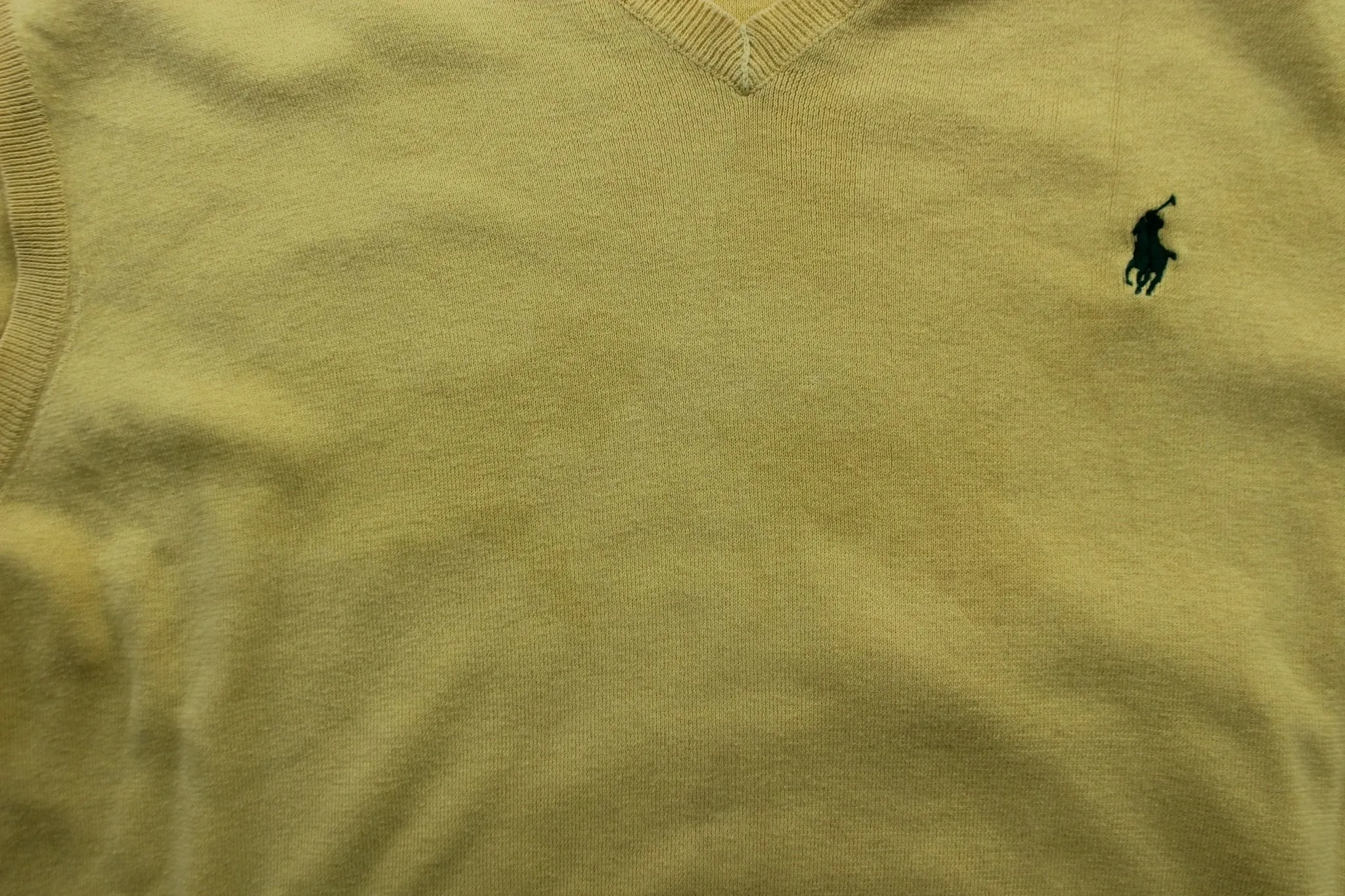 Polo by Ralph Lauren Embroidered Logo Yellow Sweater Vest