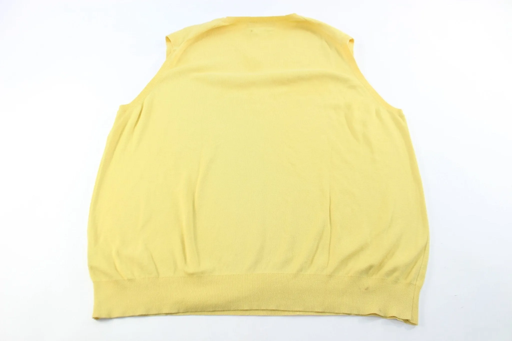 Polo by Ralph Lauren Embroidered Logo Yellow Sweater Vest