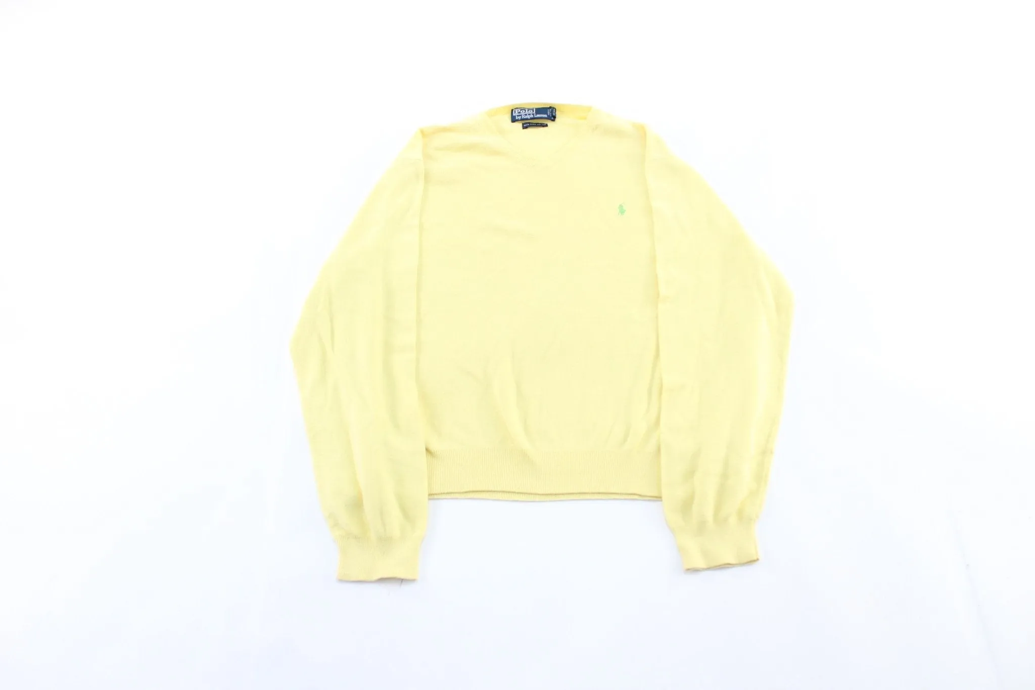 Polo by Ralph Lauren Embroidered Logo Yellow Sweater