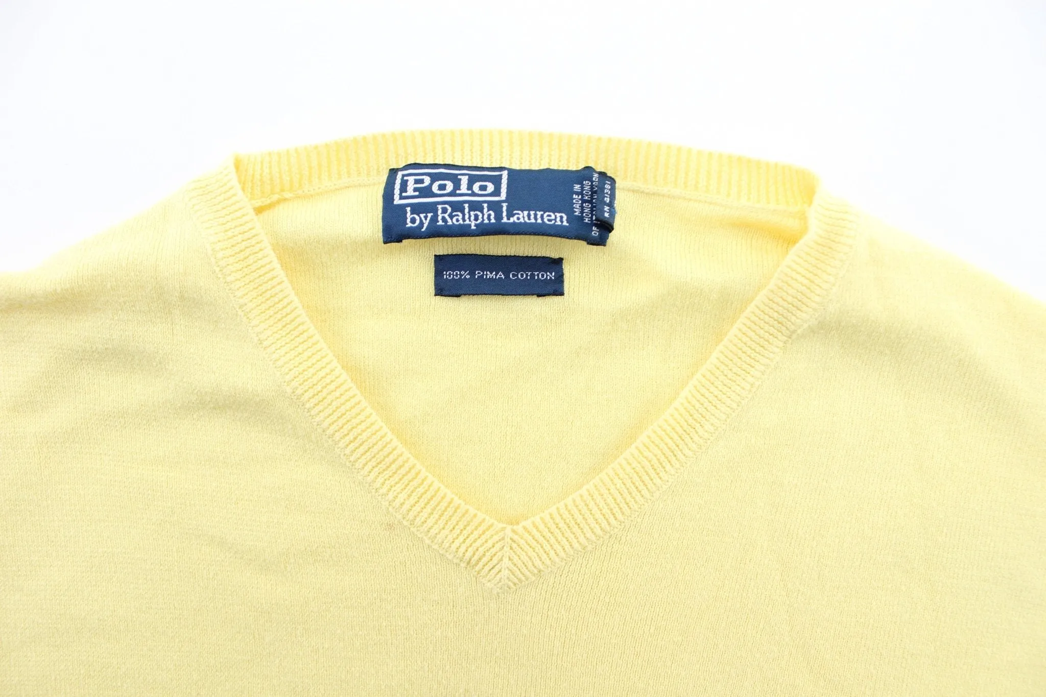 Polo by Ralph Lauren Embroidered Logo Yellow Sweater