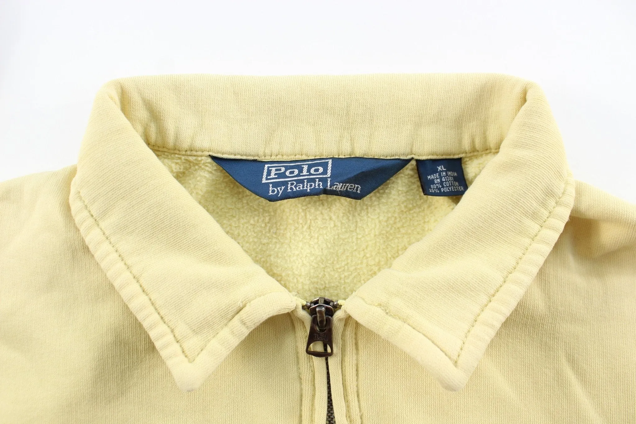Polo by Ralph Lauren Light Yellow Zip Up Sweater