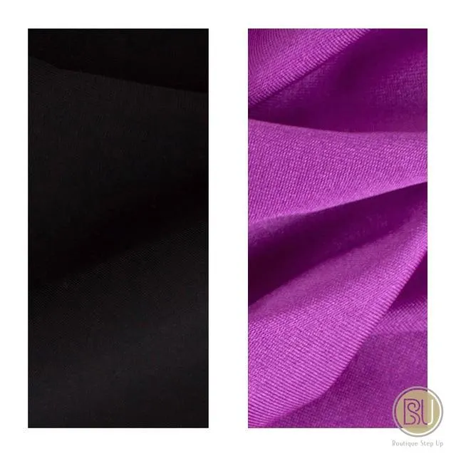 Practice Figure Skating Dress Black & Pink Long Sleeves 10   Colors