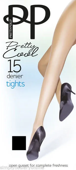 Pretty Polly Pretty Cool Open Gusset Crotchless Tights 15 Denier