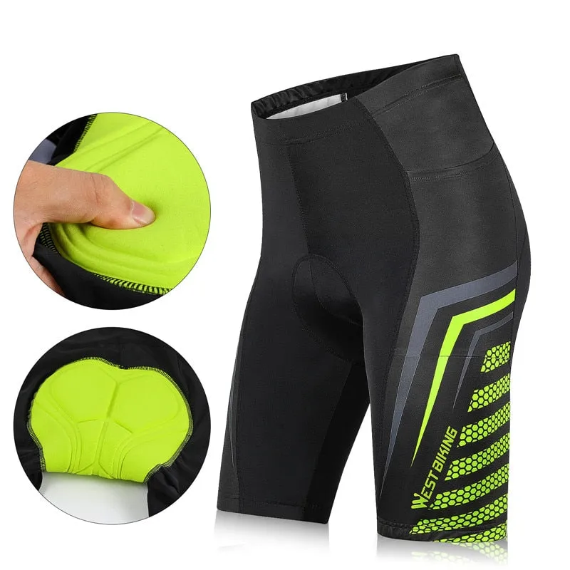 Pro Cycling Shorts Unisex Thickened Shockproof 3D Pad MTB Road Bike Team Tights Summer Breathable Underwear Shorts