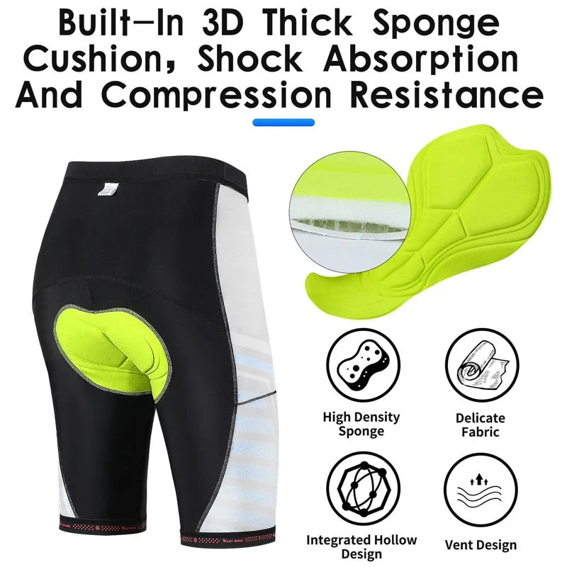 Pro Cycling Shorts Unisex Thickened Shockproof 3D Pad MTB Road Bike Team Tights Summer Breathable Underwear Shorts