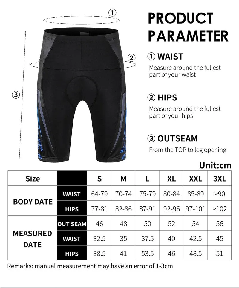 Pro Cycling Shorts Unisex Thickened Shockproof 3D Pad MTB Road Bike Team Tights Summer Breathable Underwear Shorts