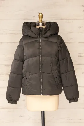 Rasdale Charcoal | Short Puffer Coat