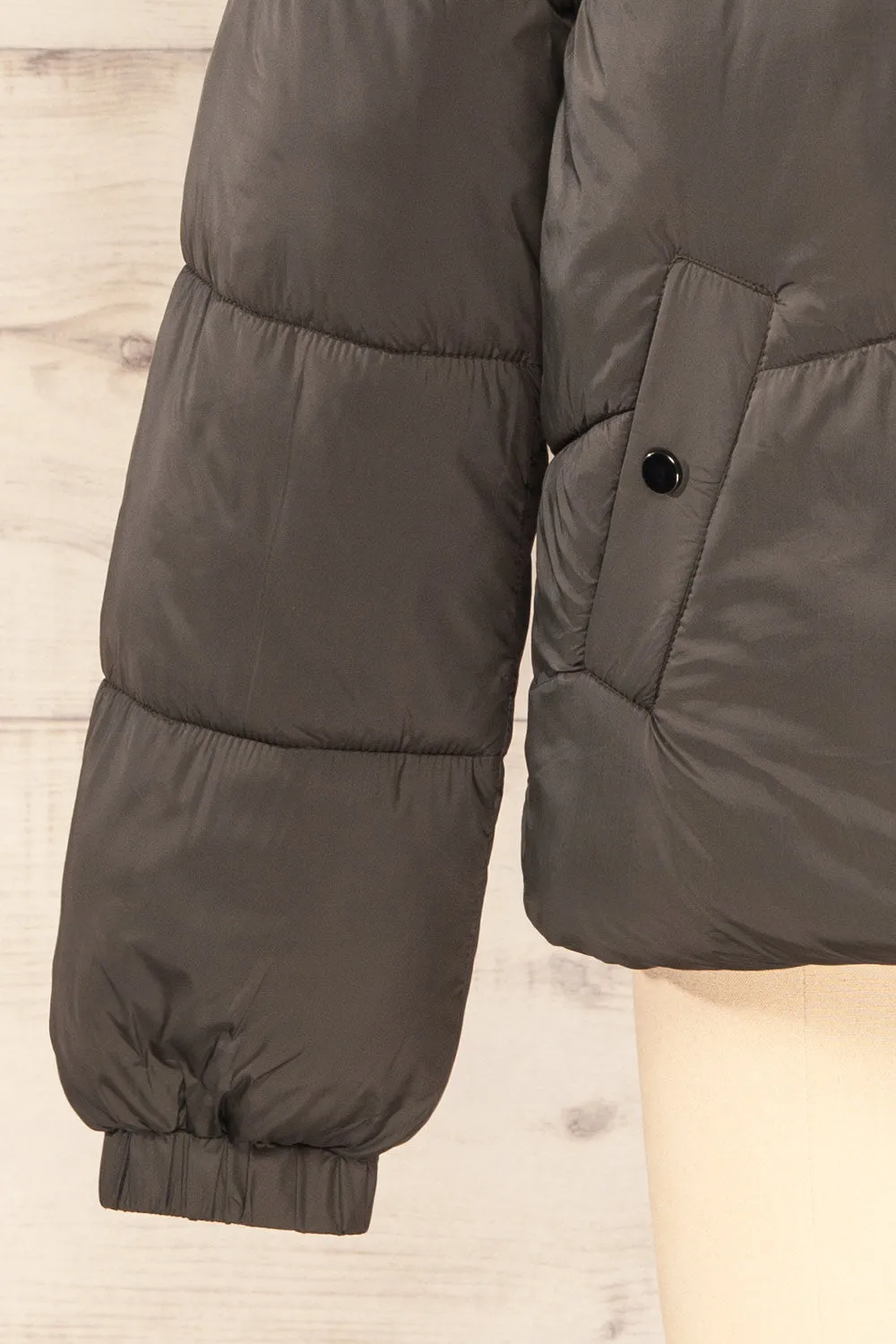 Rasdale Charcoal | Short Puffer Coat