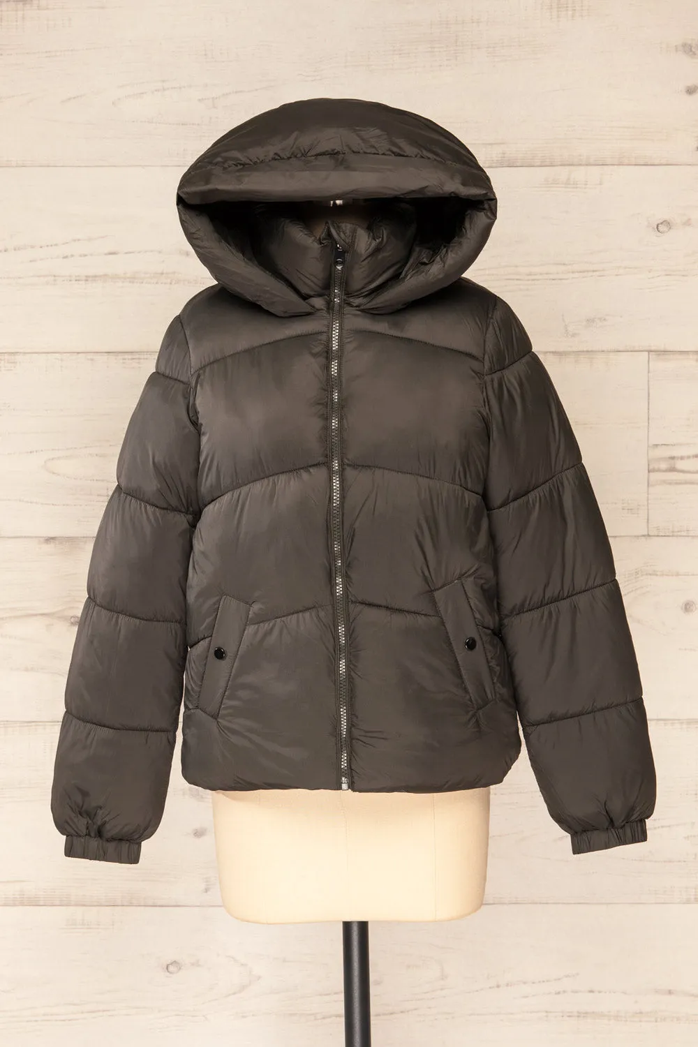 Rasdale Charcoal | Short Puffer Coat