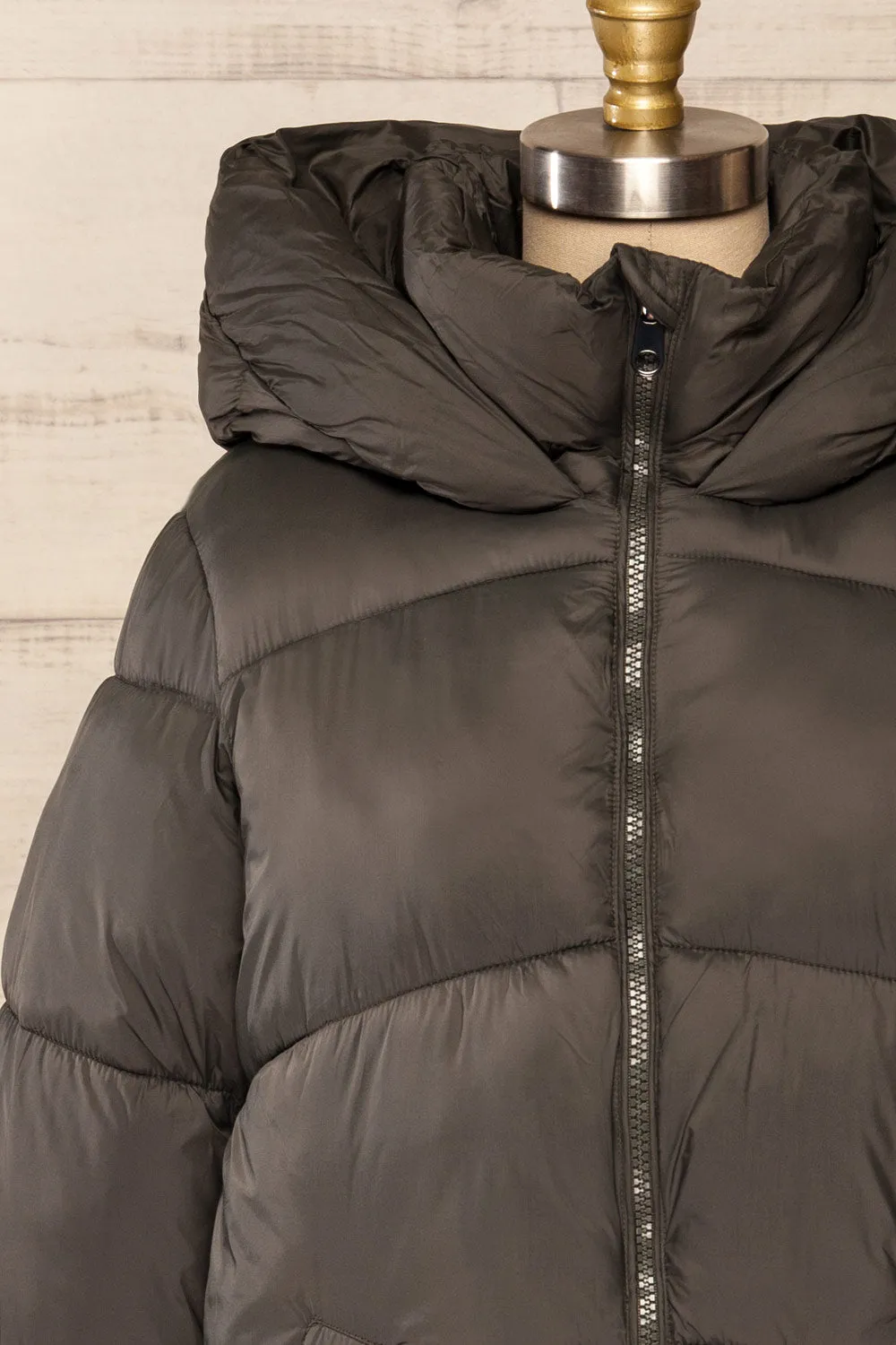 Rasdale Charcoal | Short Puffer Coat