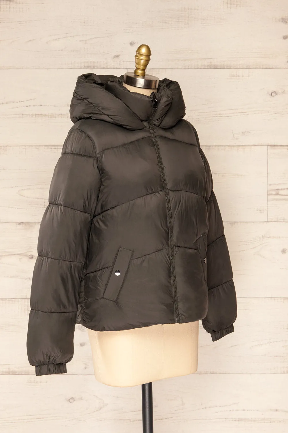 Rasdale Charcoal | Short Puffer Coat