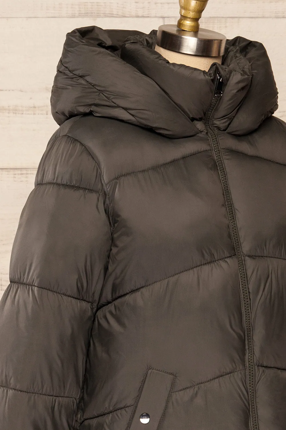 Rasdale Charcoal | Short Puffer Coat