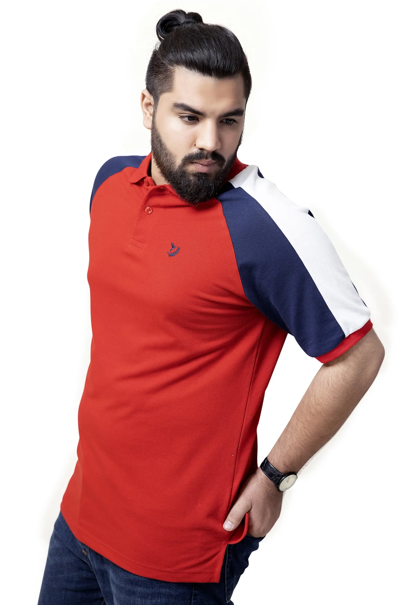 Red Raglan Polo (Plus Size) - S20 - MP0027P
