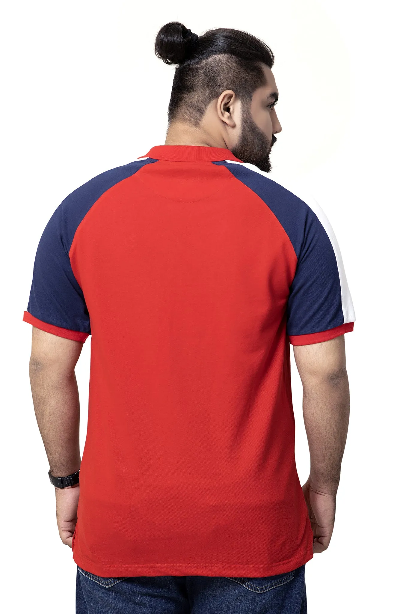 Red Raglan Polo (Plus Size) - S20 - MP0027P