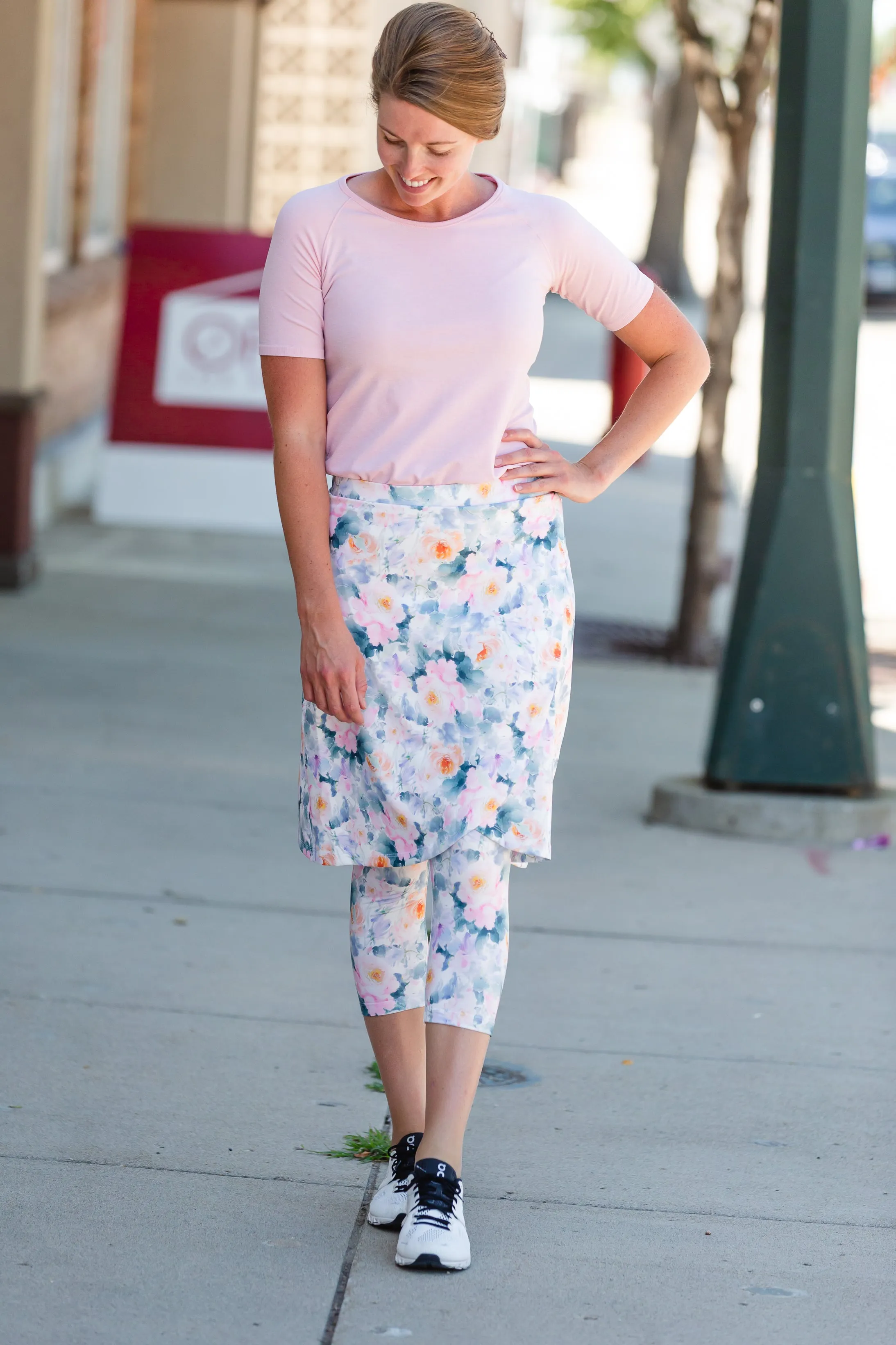 Snoga Floral Faux Wrap Sport Skirt - FINAL SALE