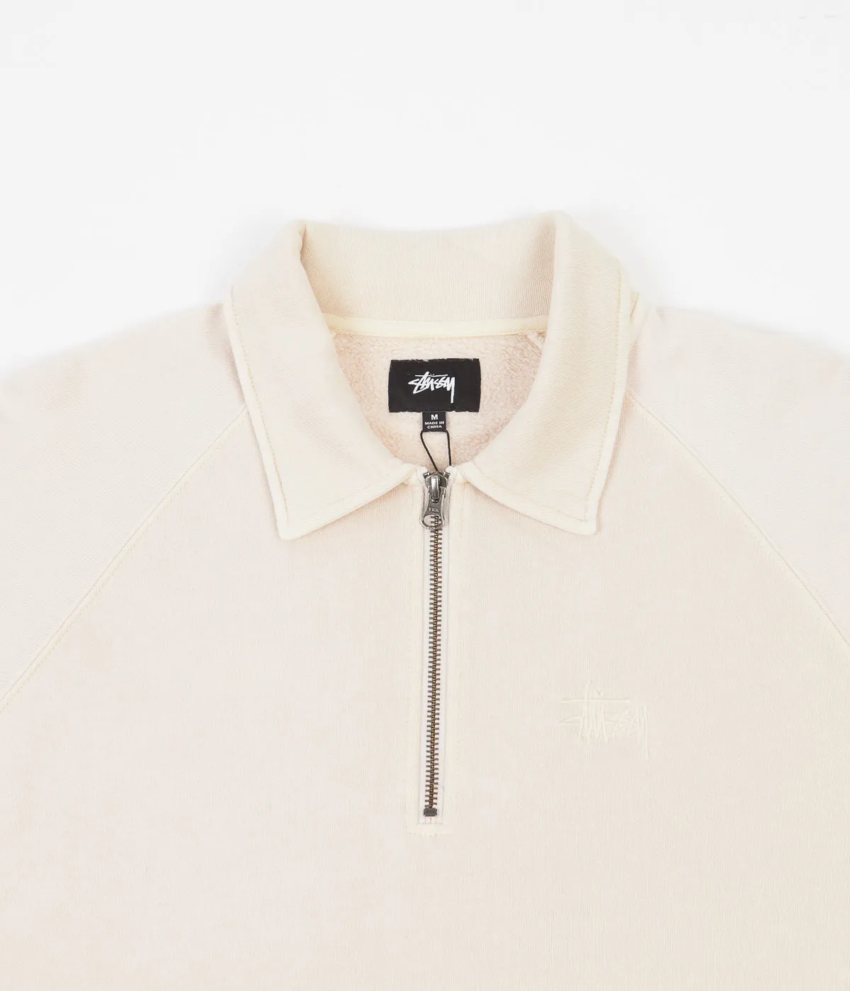 Stussy Polo Zip Fleece - Beige