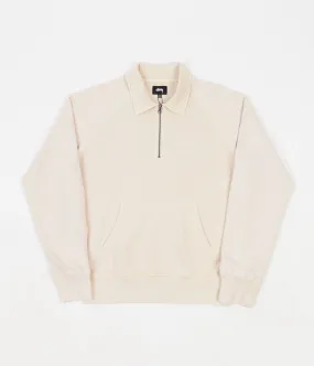 Stussy Polo Zip Fleece - Beige