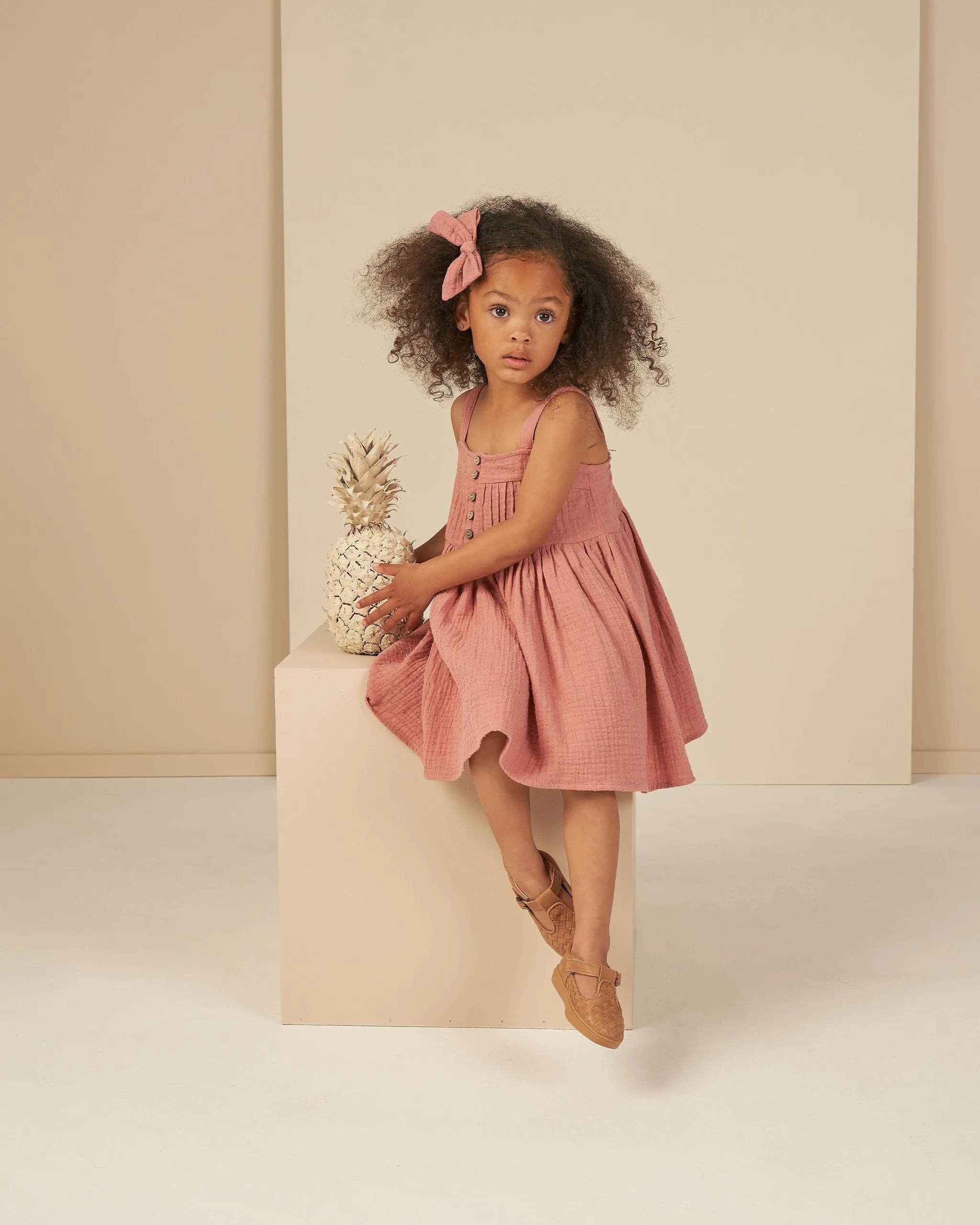 The Colbie Mini Dress by Rylee   Cru - Lipstick - KIDS
