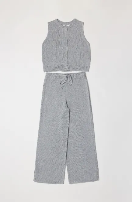 The Ona Pants Heather Grey