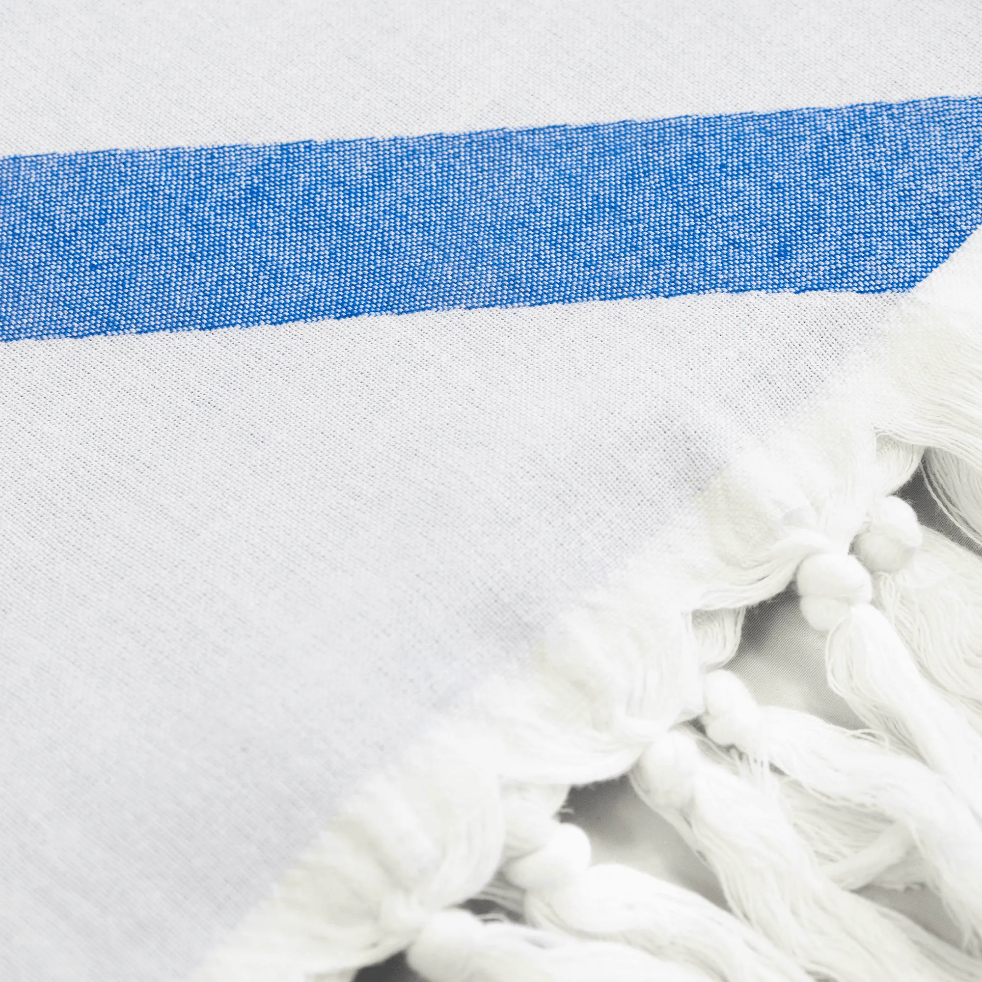 Turkish Cotton Towel Set / Geo Diamond in Blue   White