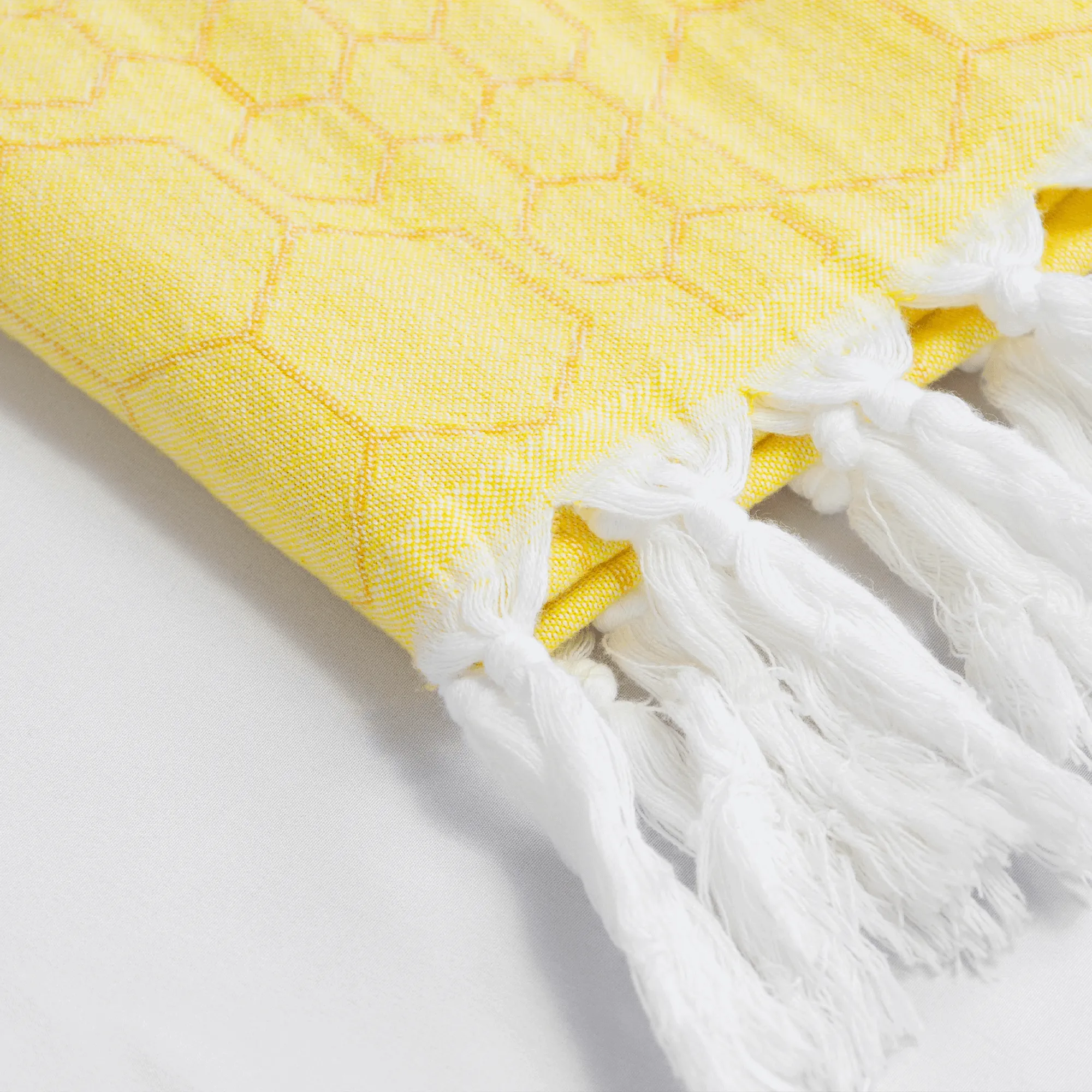 Turkish Cotton Towel Set / Honeycomb in Yellow   Orange