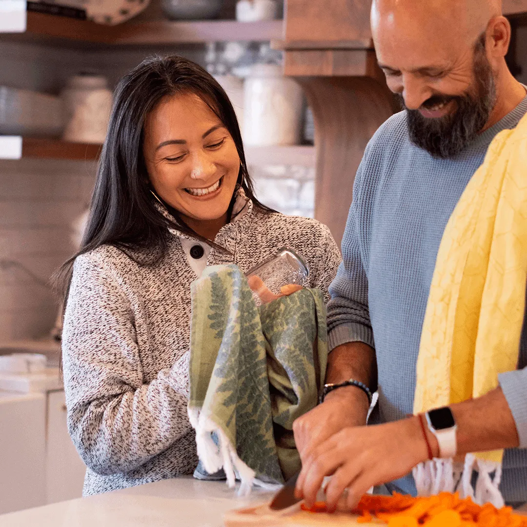 Turkish Cotton Towel Set / Honeycomb in Yellow   Orange