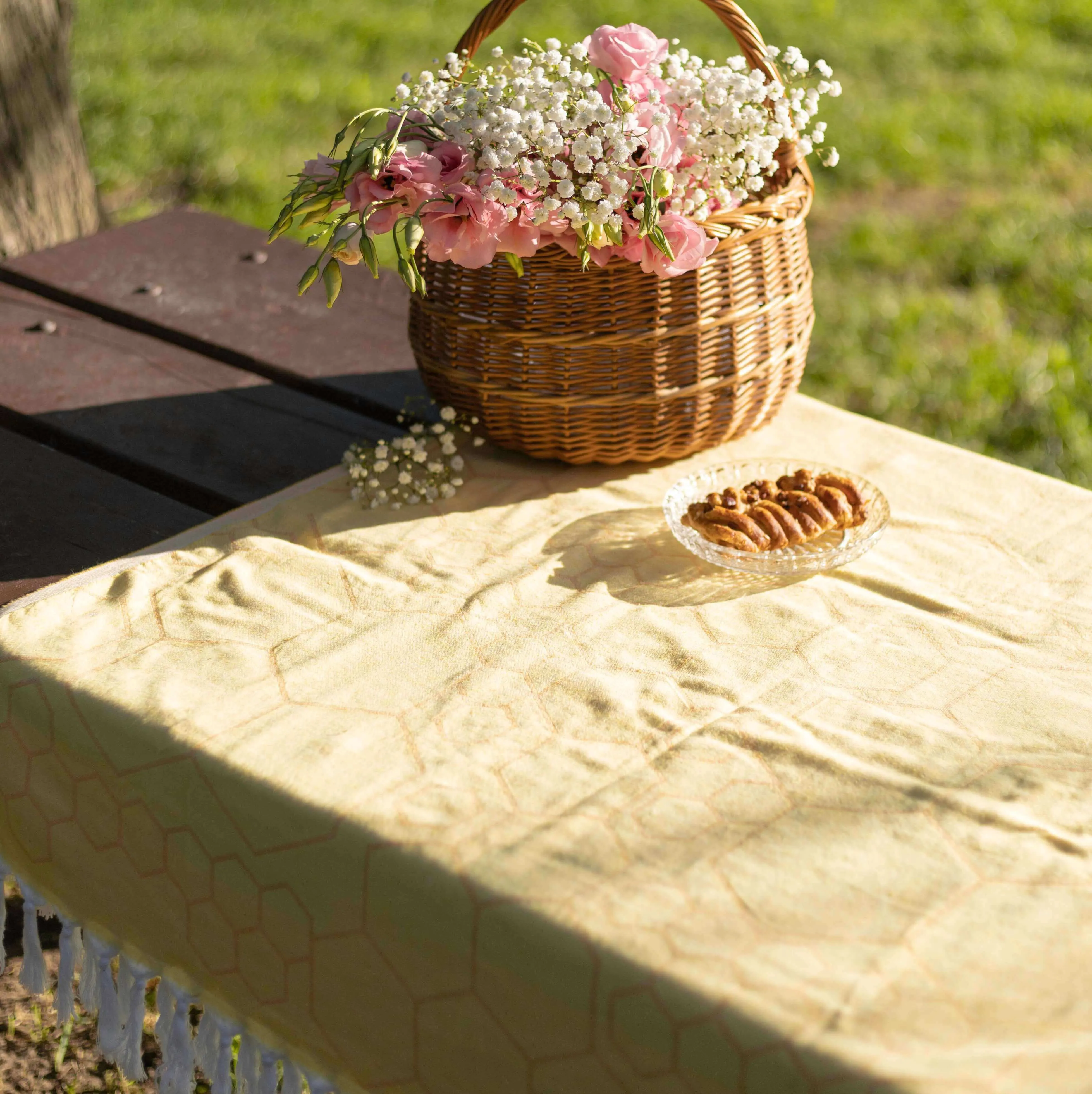 Turkish Cotton Towel Set / Honeycomb in Yellow   Orange