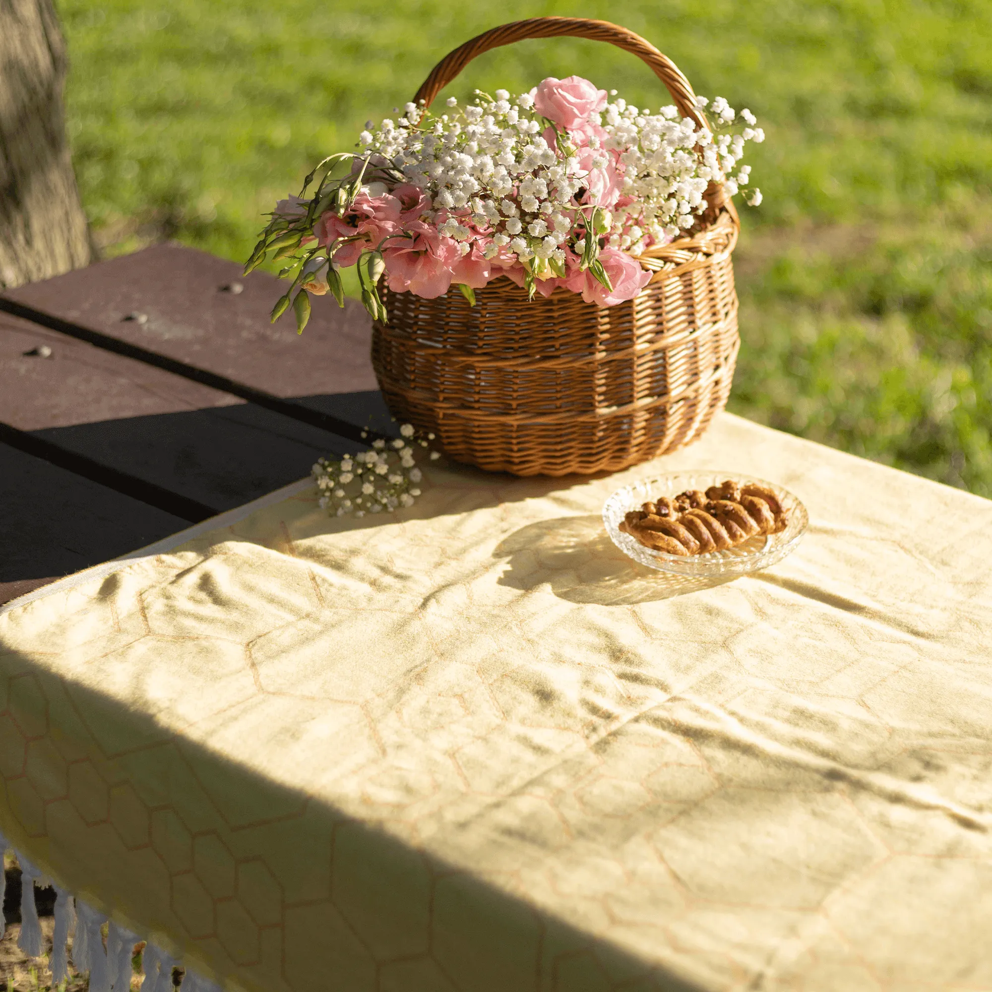 Turkish Cotton Towel Set / Honeycomb in Yellow   Orange